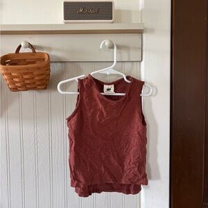 Buck and Baa Sleeveless Rust Top